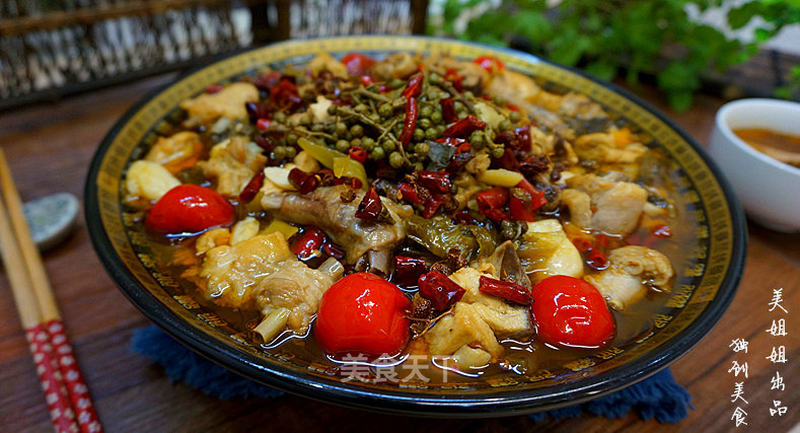 Chongqing Sour Pickled Cabbage Chicken with Peppers Recipe
